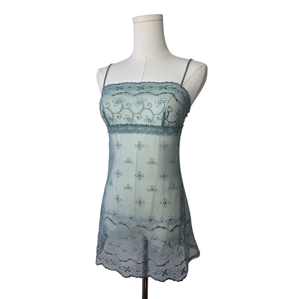 Victoria's Secret Dark Sage Sheer Mesh Eyelet Lace Lingerie